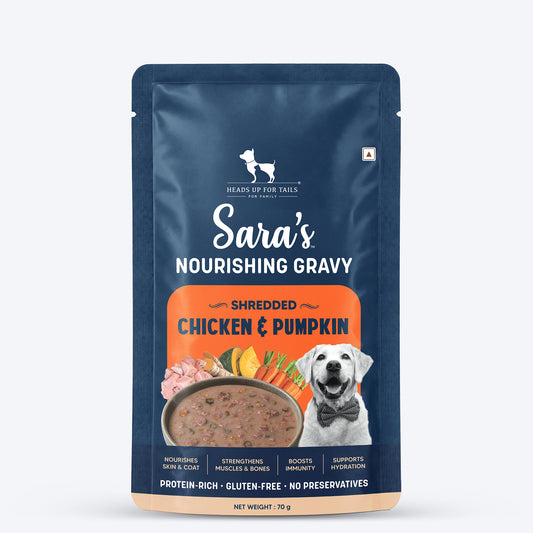 Sara’s Nourishing Gravy Shredded Chicken & Pumpkin Wet Food For Dog - 70 gm