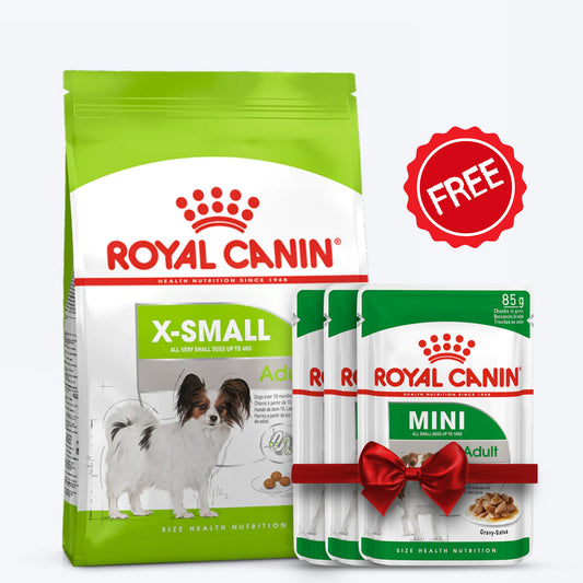Royal Canin X- Small Breed Adult Dry Dog Food - 1.5 Kg - Heads Up For Tails