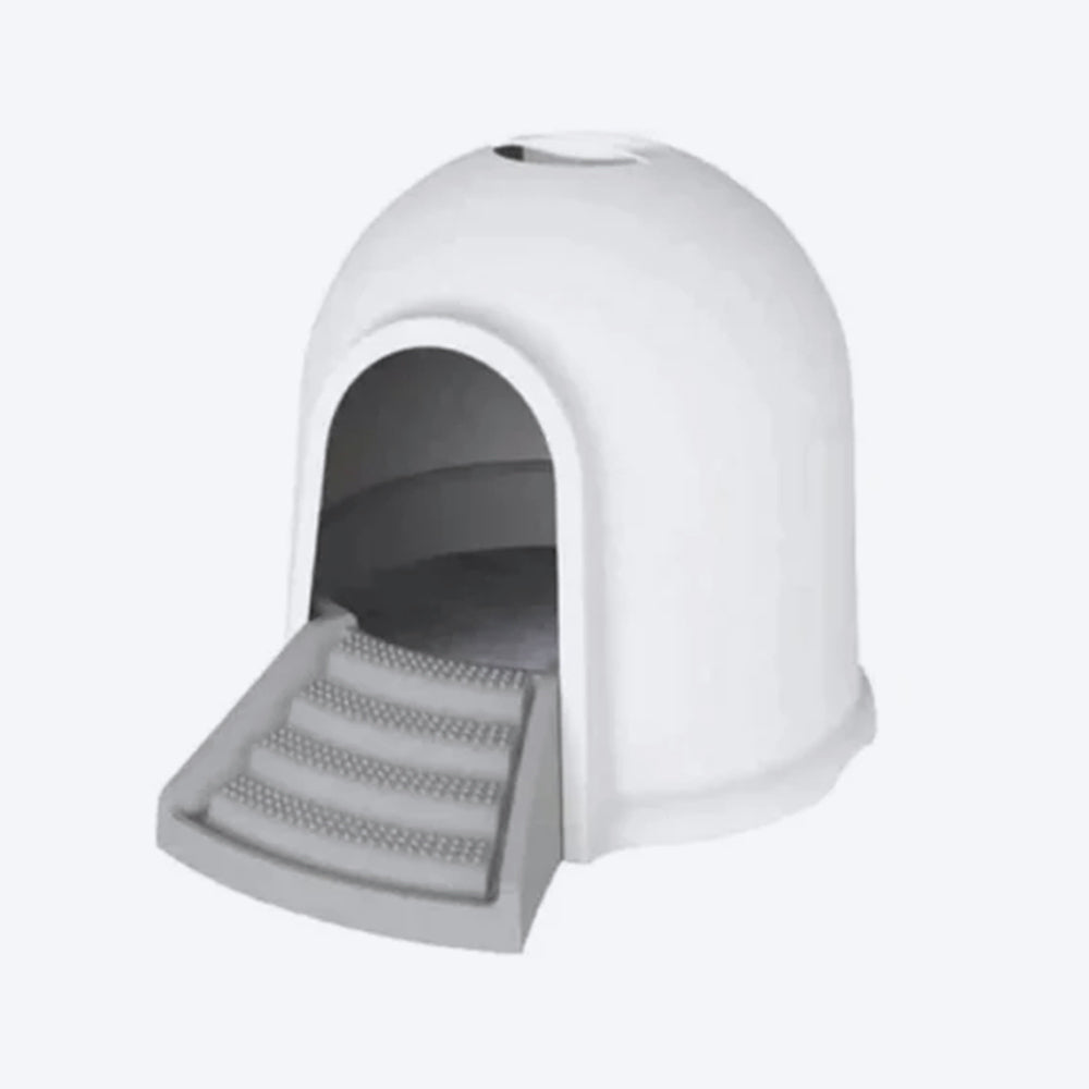 M-Pets Igloo 2 In 1 Cat Litter Box - Heads Up For Tails