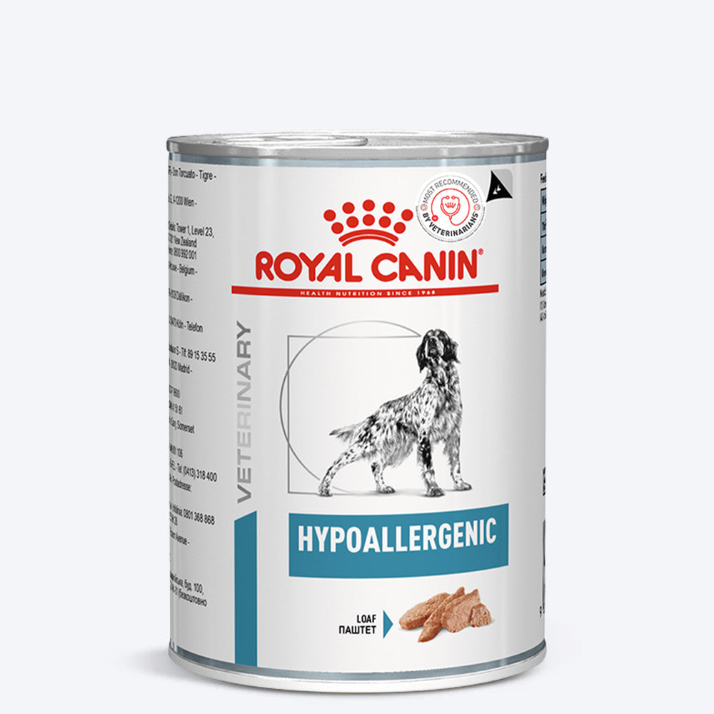 Royal Canin Hypoallergenic Veterinary Diet Wet Dog Food - 400 g - Heads Up For Tails