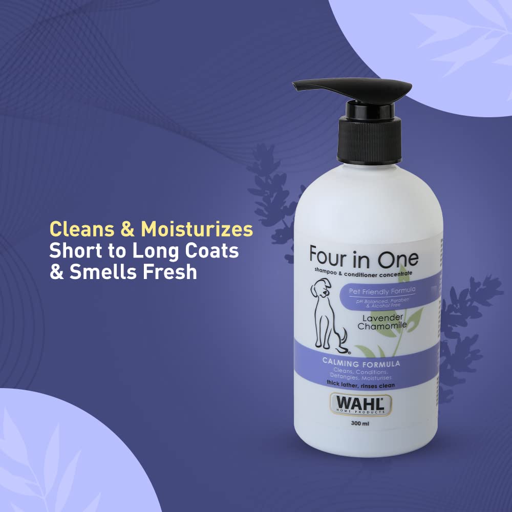 WAHL Four In One Dog Shampoo & Conditioner - Lavender Chamomile - 700 ml - Heads Up For Tails