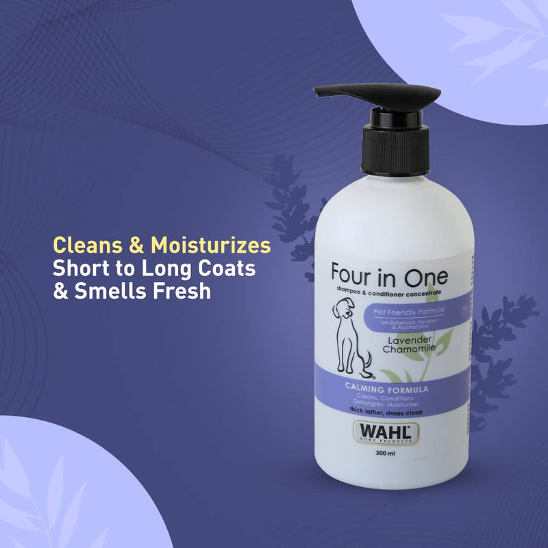 WAHL Four In One Dog Shampoo & Conditioner - Lavender Chamomile - 700 ml - Heads Up For Tails