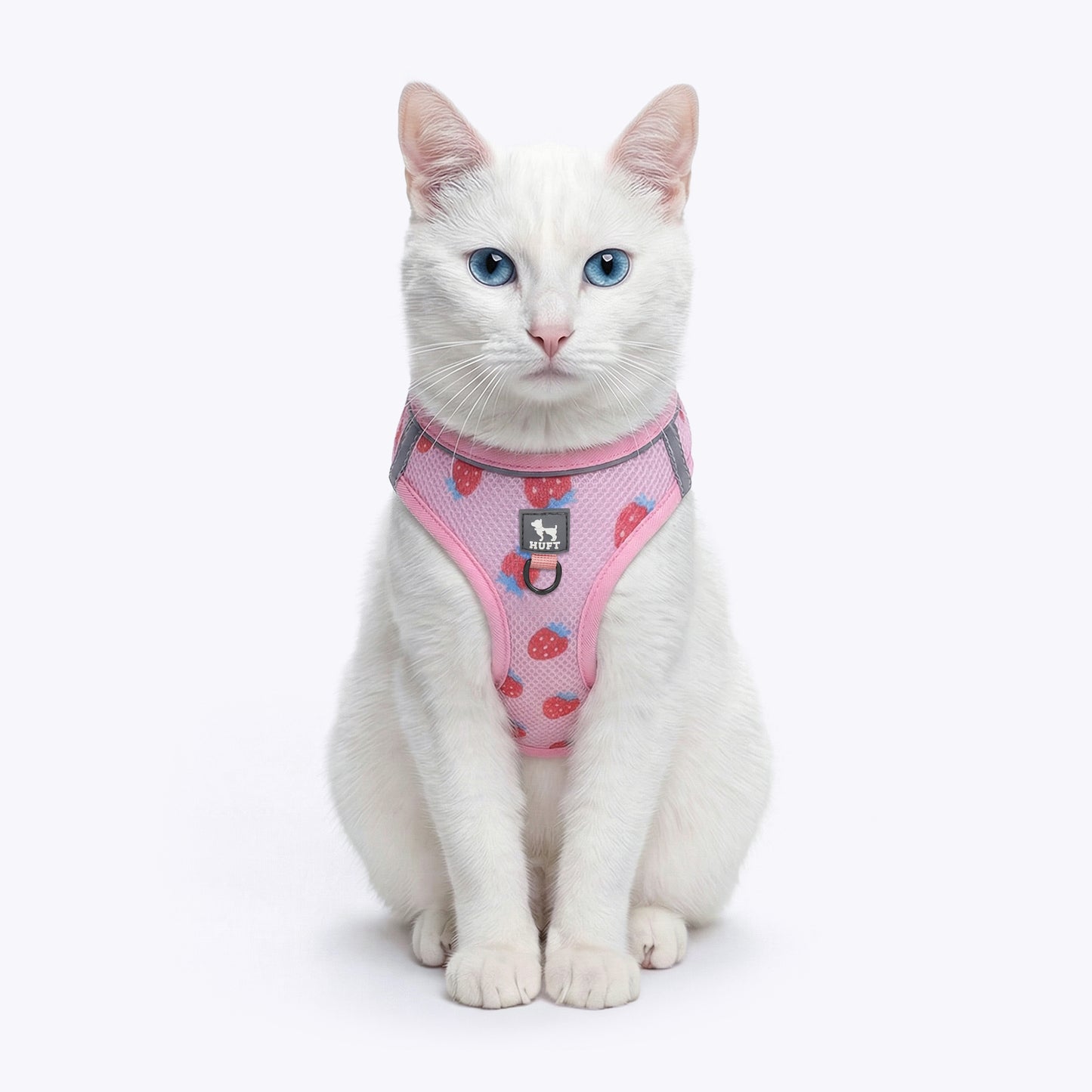 HUFT Easy Breezy Step-In Harness & Leash Set For Cat - Pink - Heads Up For Tails