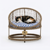 HUFT Purrfect Snuggle Elevated Bed With Cushion For Cat - Brown