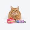 HUFT Sweeties Plush Toys With Catnip For Cat - Multicolor - Set Of 2