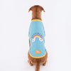 HUFT Rainbow Happiness Printed T-Shirt For Dog - Sky Blue