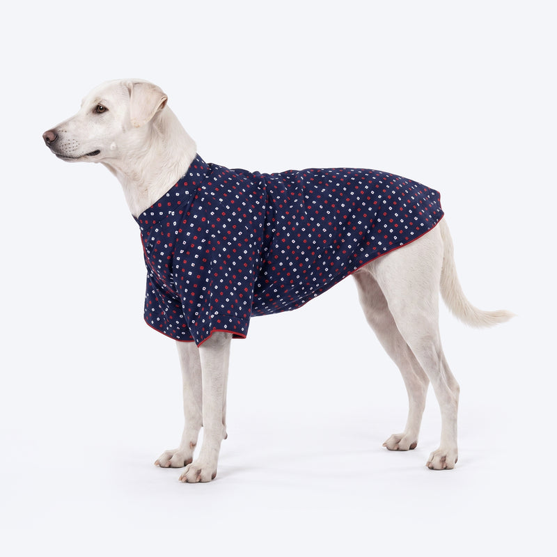 HUFT Bandhani Bloom Kurta For Dog - Blue