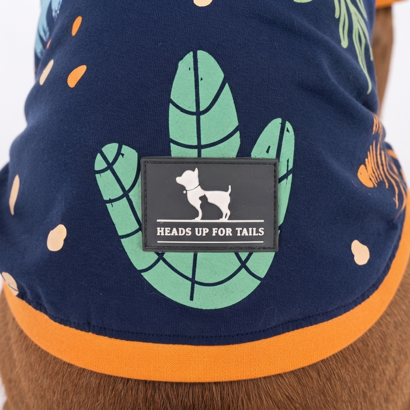 HUFT Wild One Printed T-Shirt For Dog - Navy Blue