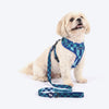 HUFT Frosted Checks Adjustable Harness For Dog - Blue
