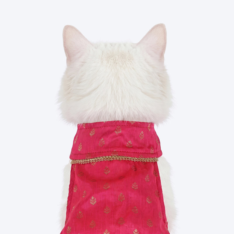 HUFT Rani Royale Dress For Cat - Pink