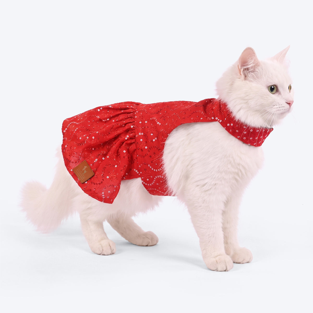 HUFT Ruby Radiance Dress For Cat - Red