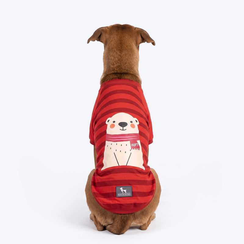 HUFT Cloudy Bear T-Shirt For Dog - Red