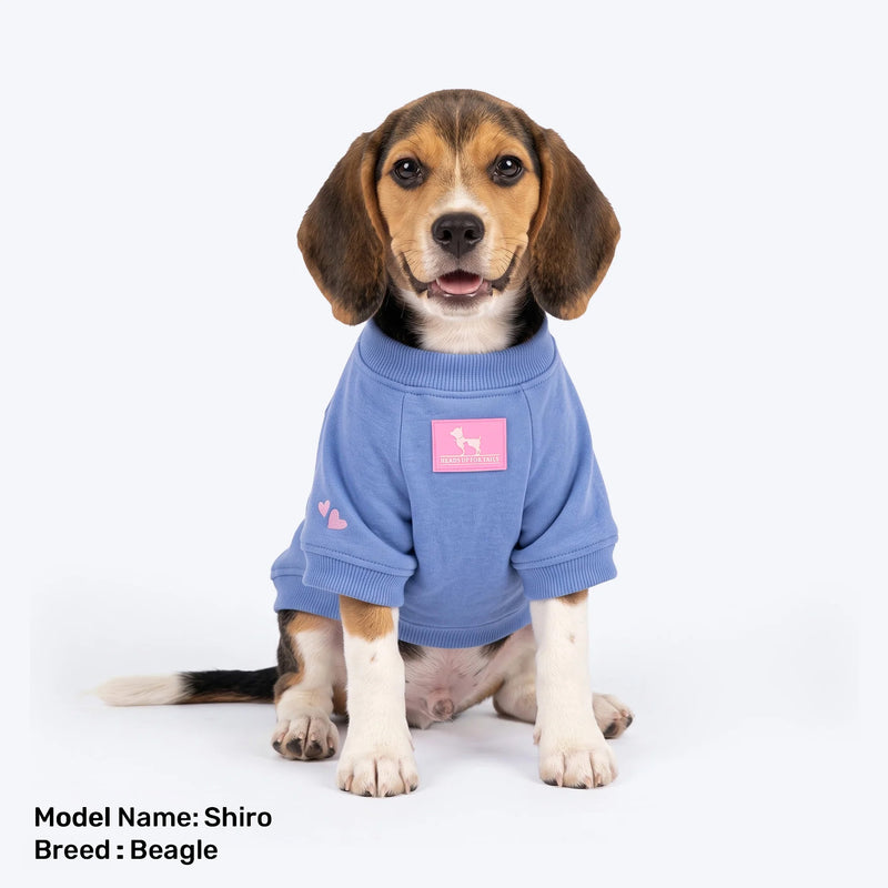 HUFT Floral Love Sweatshirt For Dog - Light Purple - Heads Up For Tails