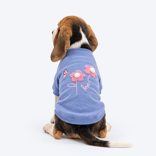 HUFT Floral Love Sweatshirt For Dog - Light Purple