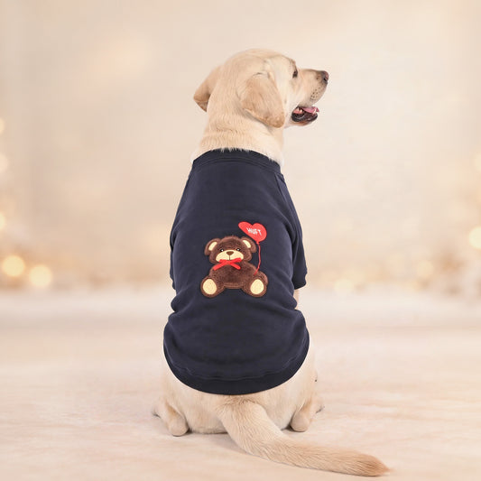 HUFT Lovebug Bear Sweatshirt For Dog - Navy