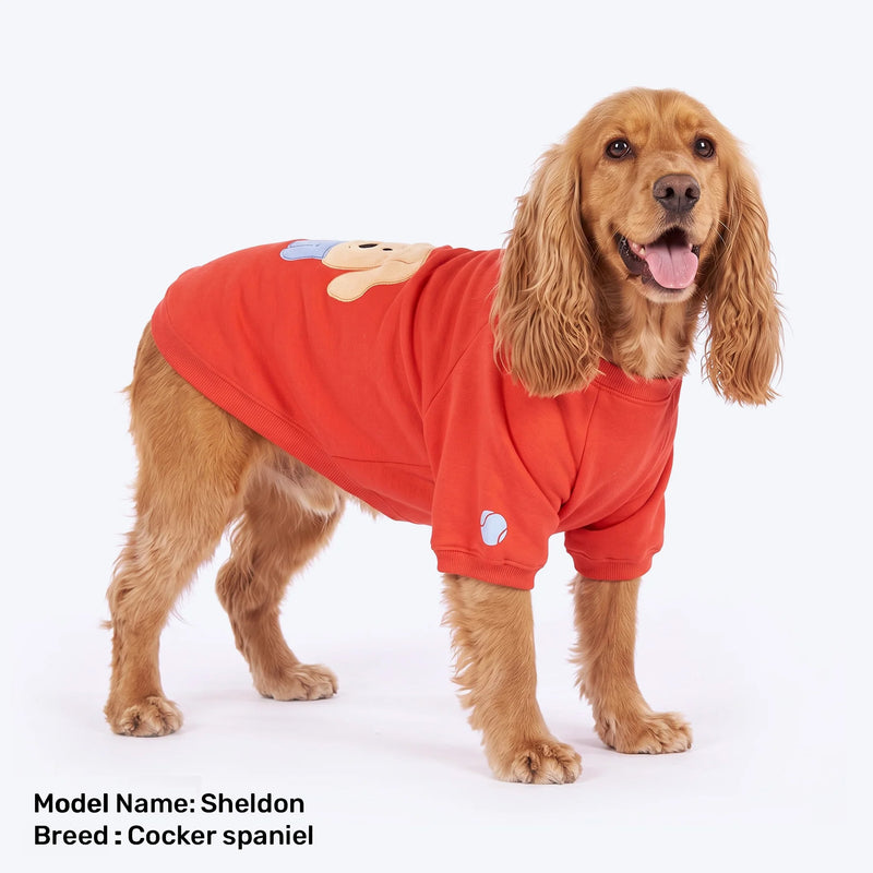 HUFT Bestie Snuggle Sweatshirt For Dog - Red - Heads Up For Tails