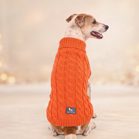 HUFT Toasty Knit Sweater For Dog - Orange