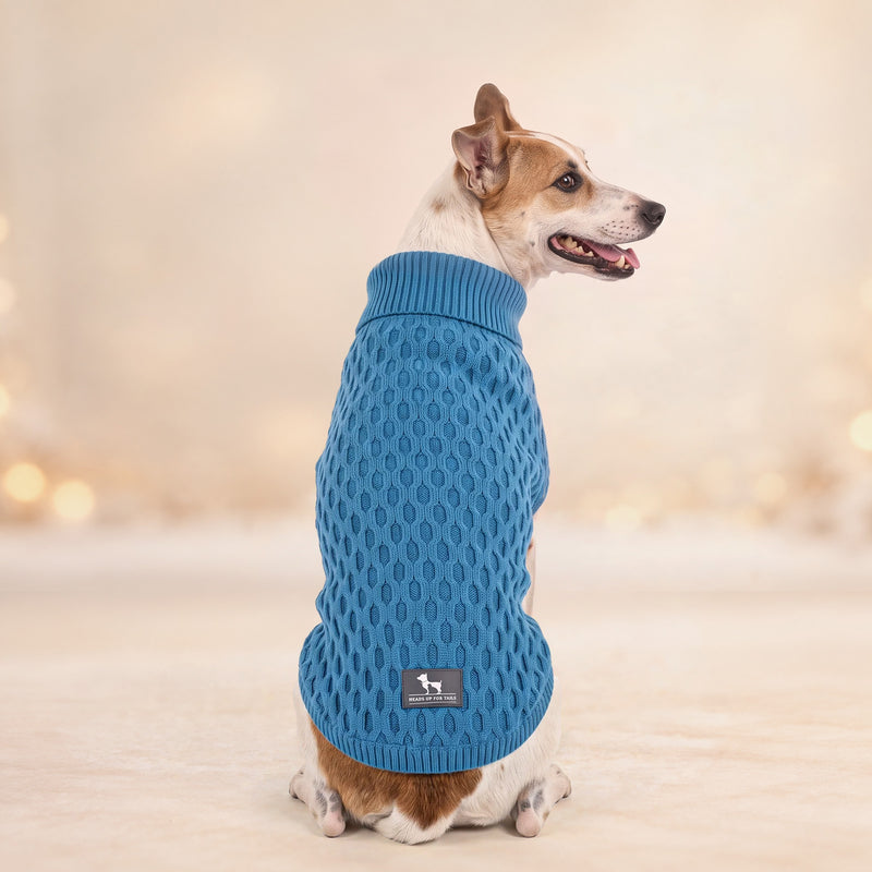 HUFT Cozy Knit Sweater For Dog - Blue
