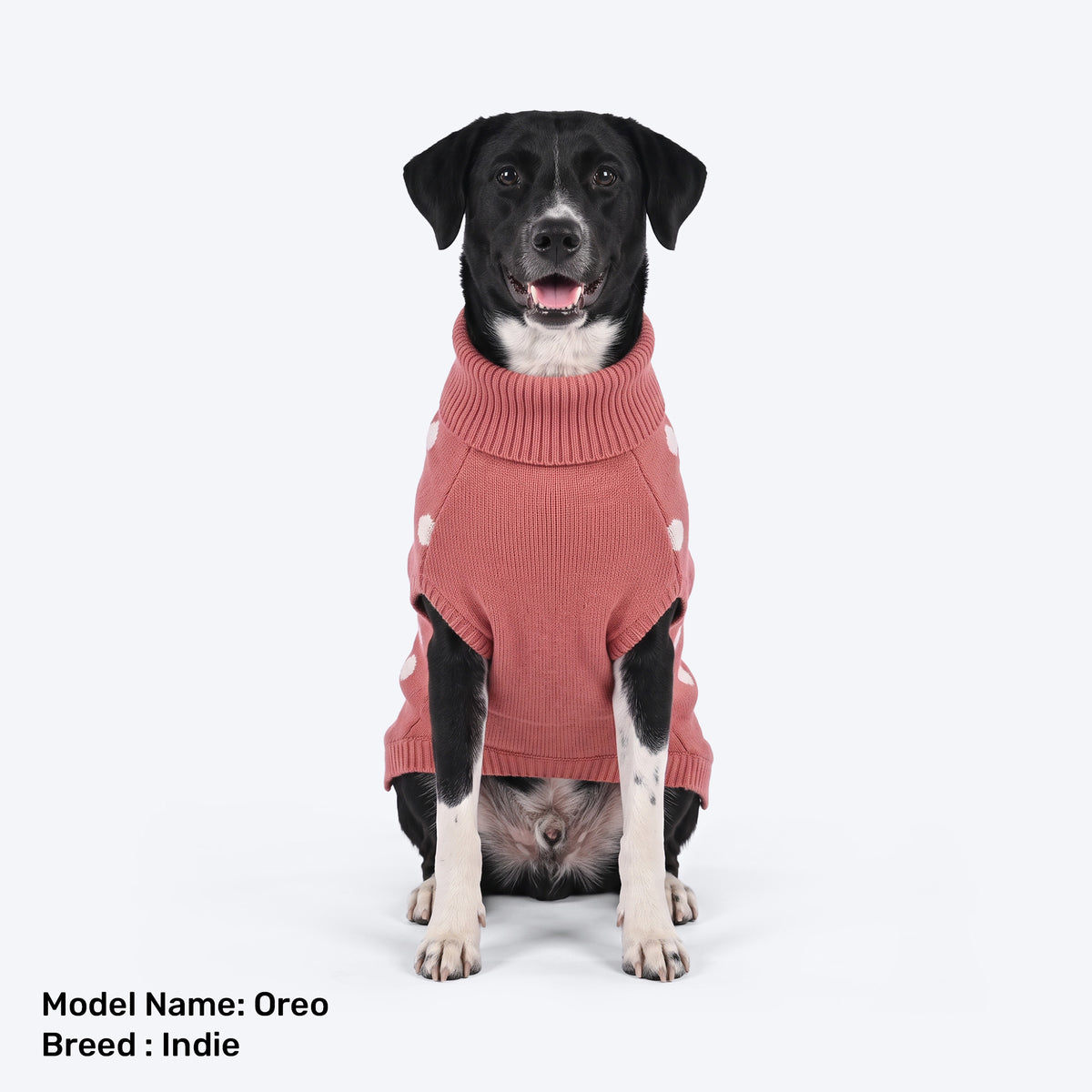 HUFT Snowfall Reindeer Sweater For Dog - Pink