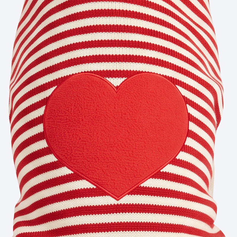 HUFT Happy Heart Sweater For Dog - Red