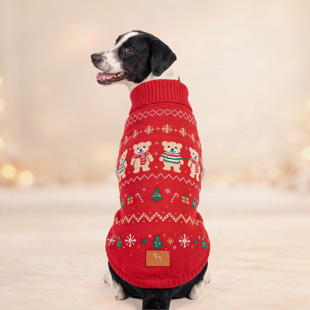 HUFT Jolly Teddies Sweater For Dog - Red