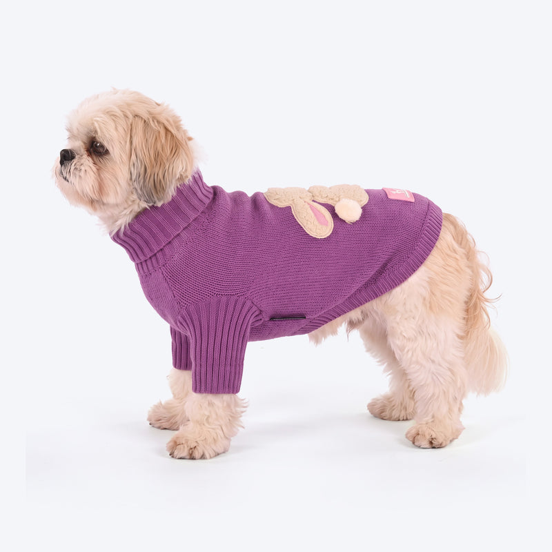 HUFT Fluffy Bunny Sweater For Dog - Lavender