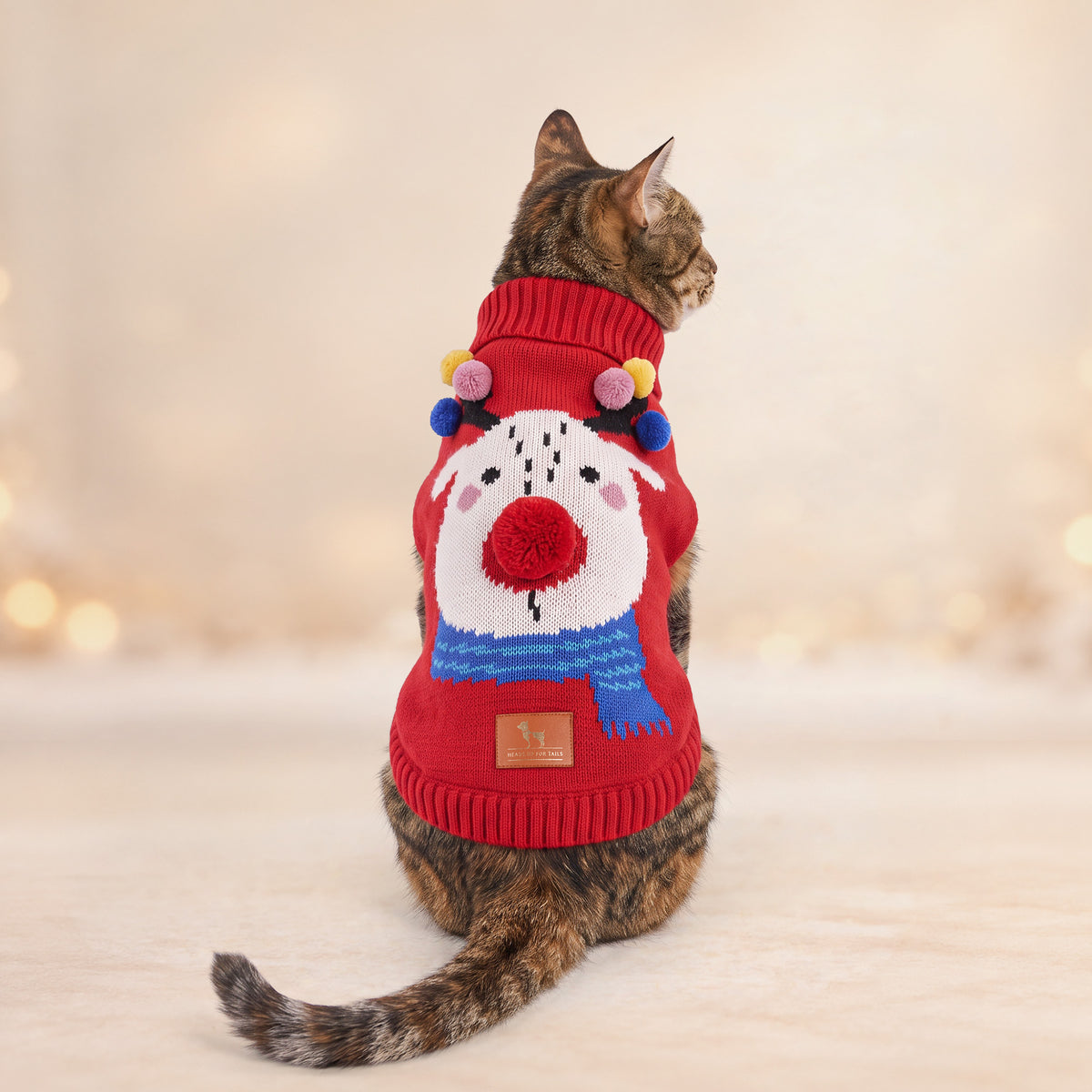 HUFT Merry Reindeer Sweater For Cat - Red