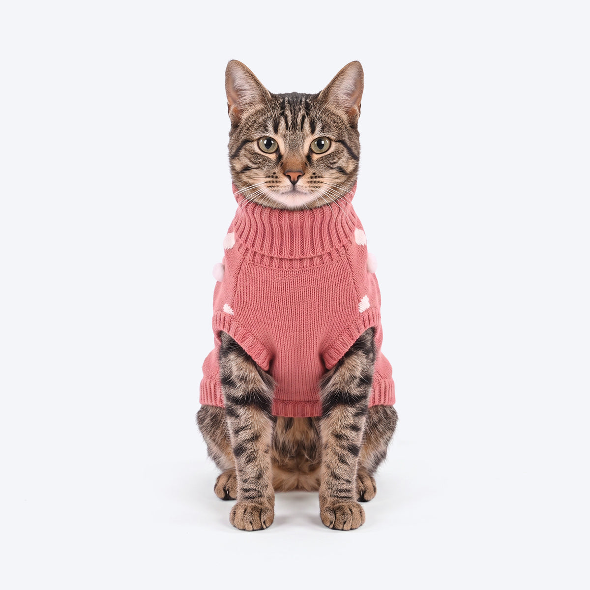 HUFT Snowfall Reindeer Sweater For Cat - Pink