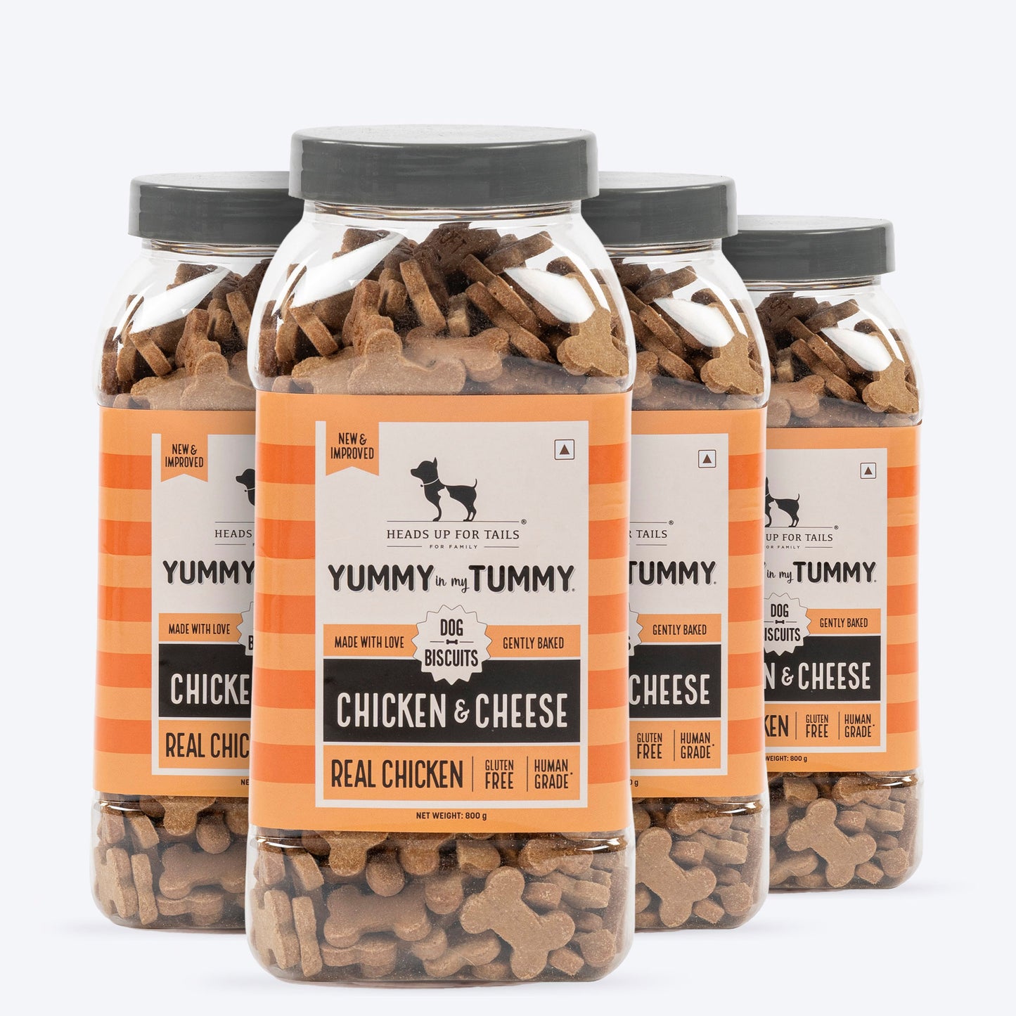 HUFT Yummy In My Tummy Gluten-Free   Dog Biscuits Oven-Baked, High Protein, Easy to Digest - Heads Up For Tails