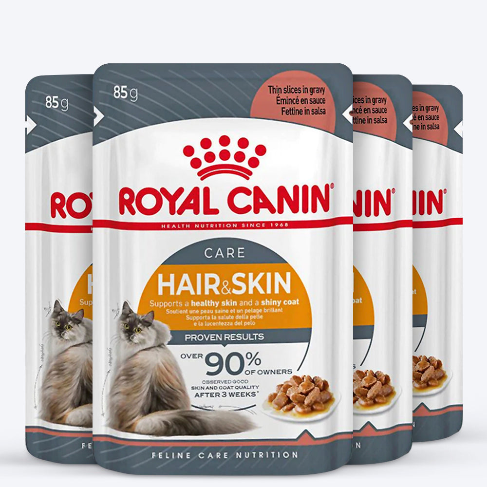 Royal Canin Hair & Skin Care In Gravy Adult Cat Wet Food - 85 g - Heads Up For Tails