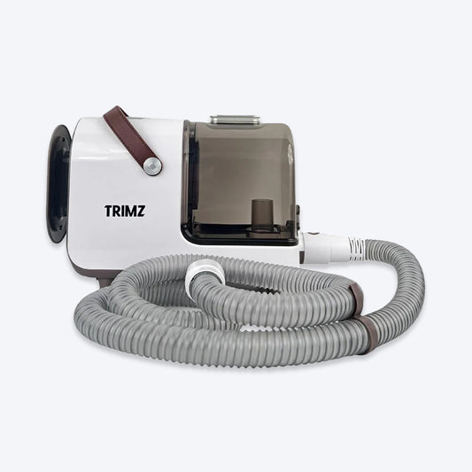 Trimz Pet Grooming Kit & Vacuum Suction For Dog & Cat - White