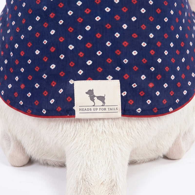 HUFT Bandhani Bloom Kurta For Dog - Blue