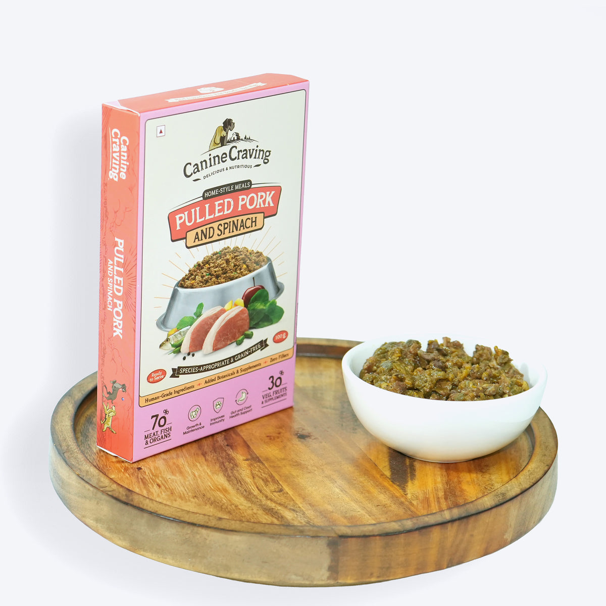 Canine Craving Pulled Pork And Spinach Grain Free Dog Wet Food