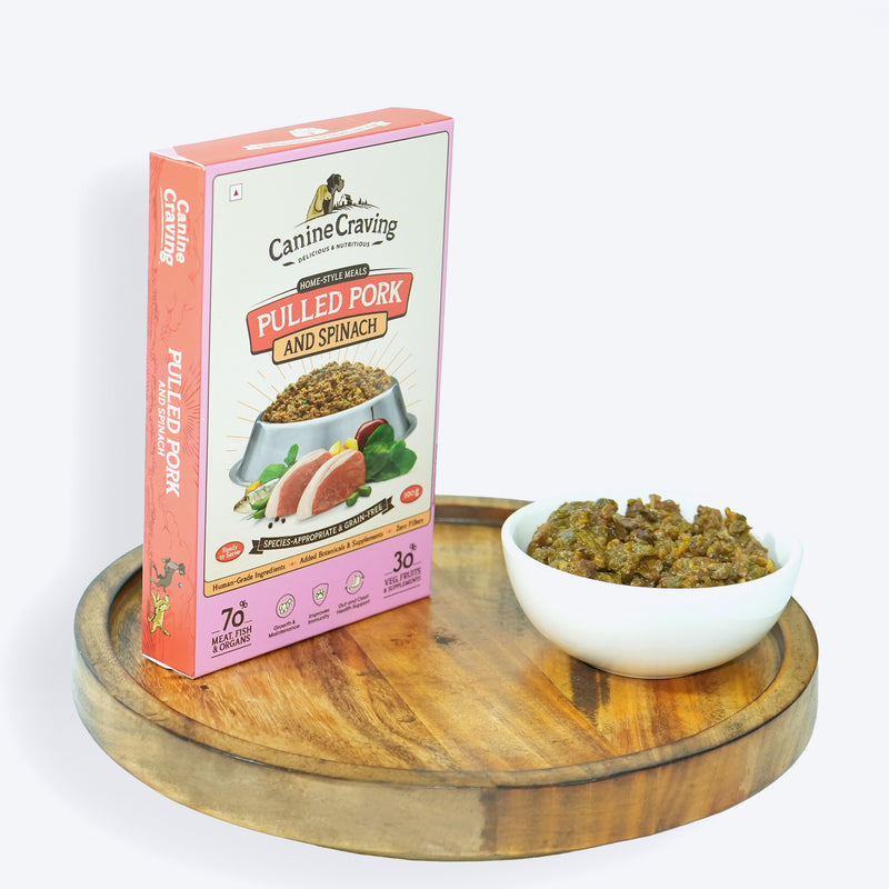 Canine Craving Pulled Pork And Spinach Grain Free Dog Wet Food