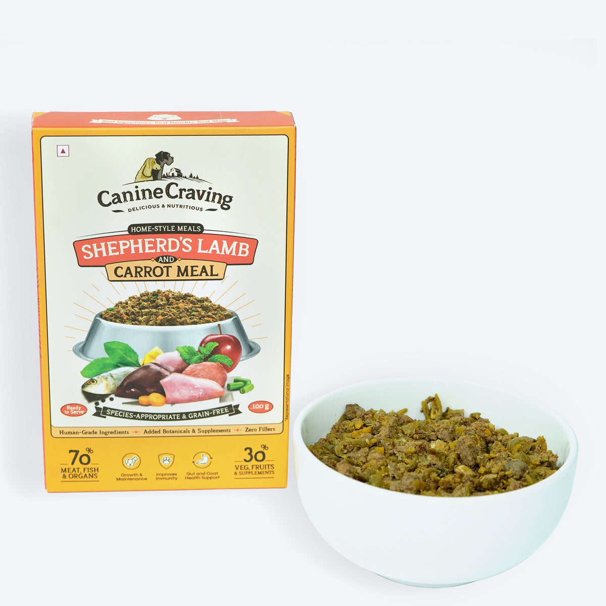 Canine Craving Shepherd's Lamb And Carrot Meal Grain Free Dog Wet Food