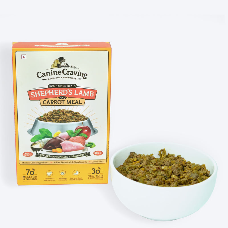 Canine Craving Shepherd's Lamb And Carrot Meal Grain Free Dog Wet Food