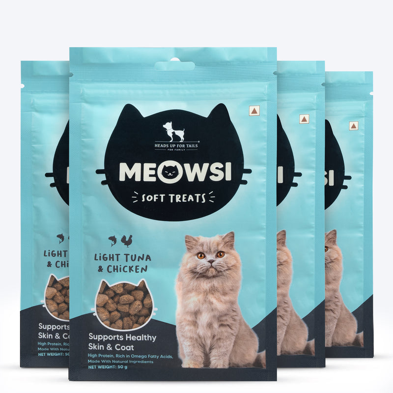 Meowsi by HUFT Light Tuna & Chicken Soft Cat Treats High-Protein, Preservative-Free 50 gm - Heads Up For Tails