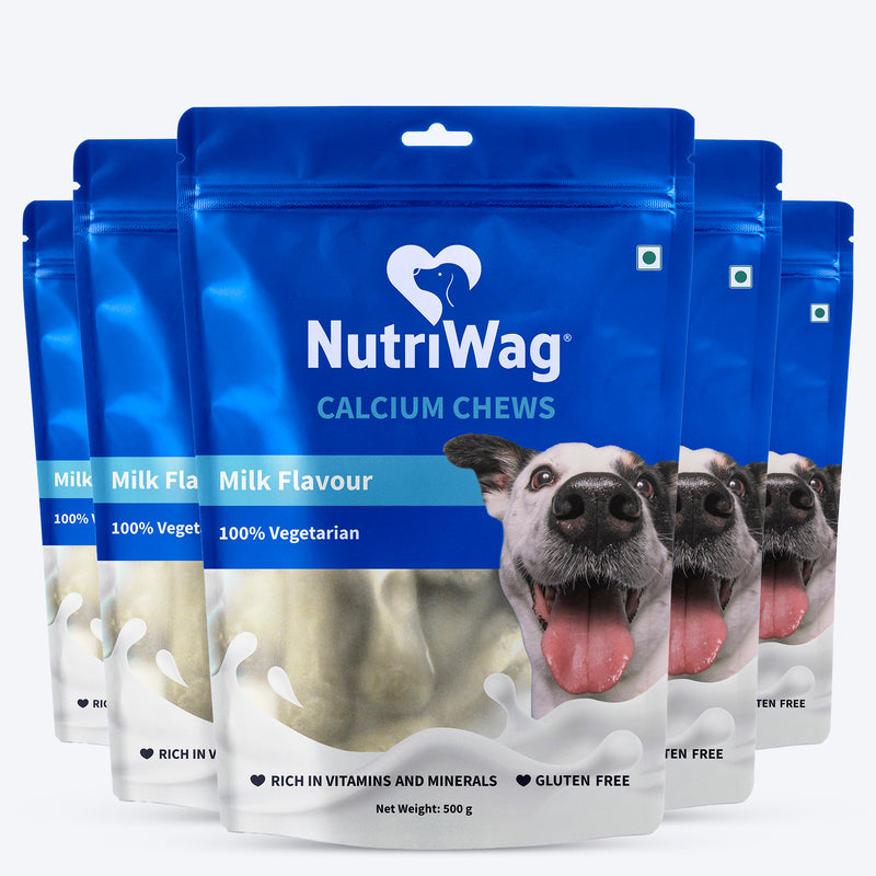 NutriWag Milk Calcium Chew Bones Treats For Dog