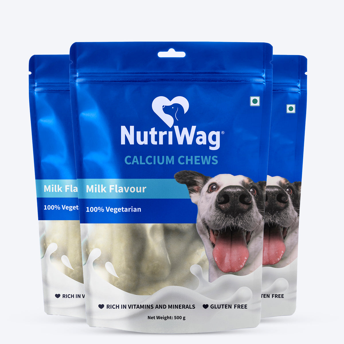 NutriWag Milk Calcium Chew Bones Treats For Dog