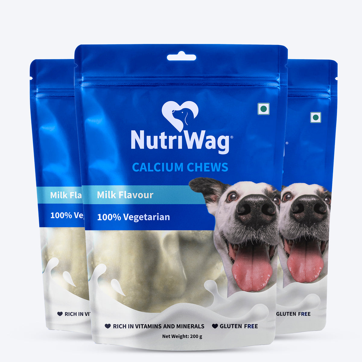 NutriWag Milk Calcium Chew Bones Treats For Dog