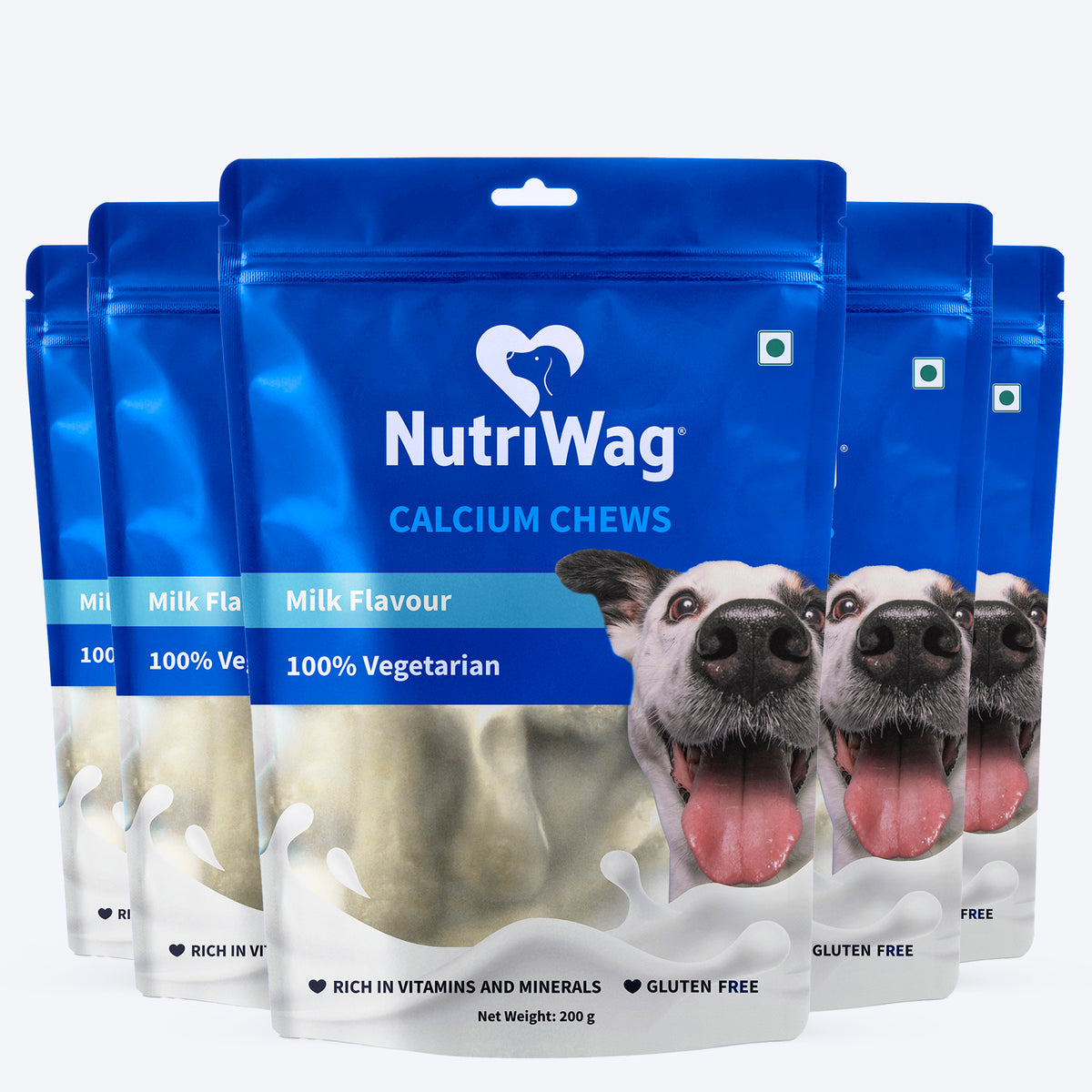 NutriWag Milk Calcium Chew Bones Treats For Dog