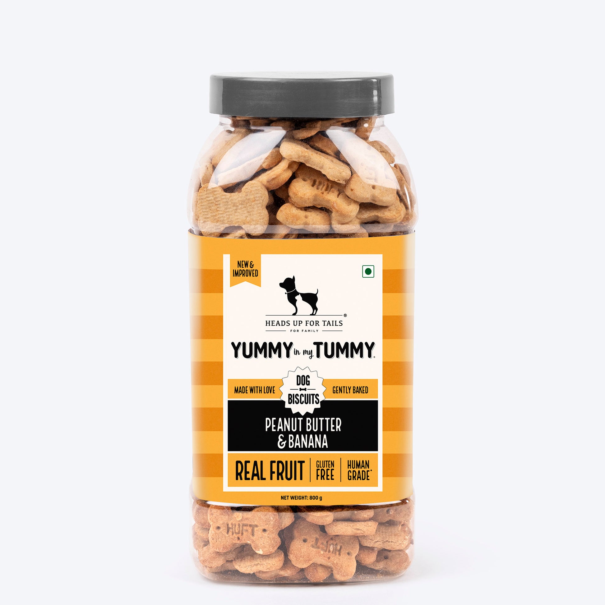 HUFT YIMT Peanut Butter & Banana Gluten-Free Dog Biscuits - Heads Up For Tails