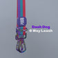 Dash Dog Horizontal Pace 6 Way Leash - Violet, Green & Red