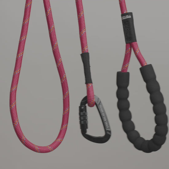 HUFT Rope Dog Leash With Carabiner - Magenta Pink_03