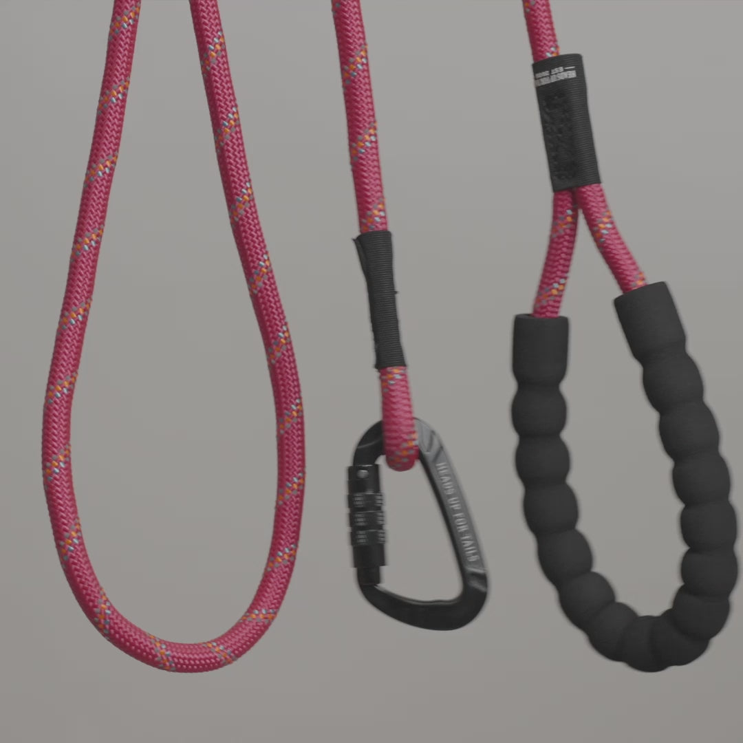 HUFT Rope Dog Leash With Carabiner - Magenta Pink_03