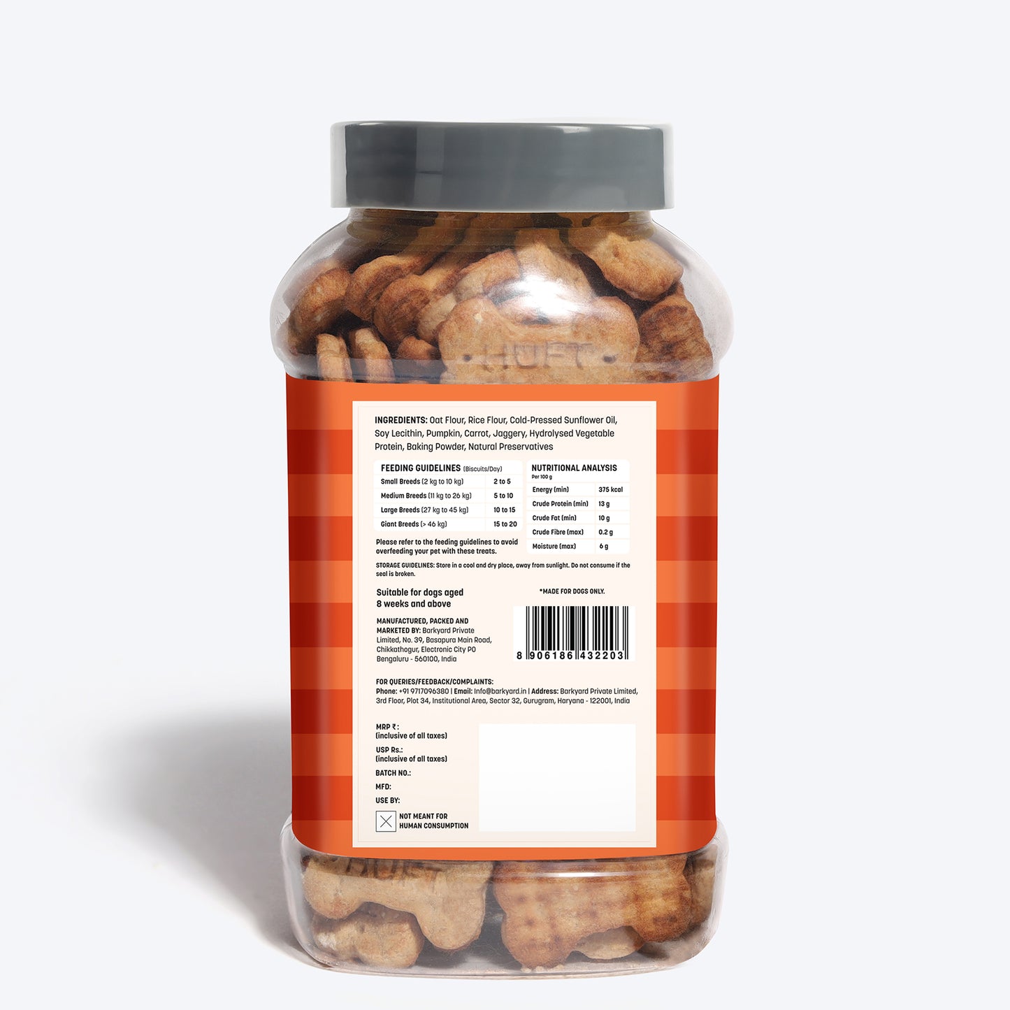 HUFT YIMT Pumpkin & Carrot Gluten-Free Dog Biscuits