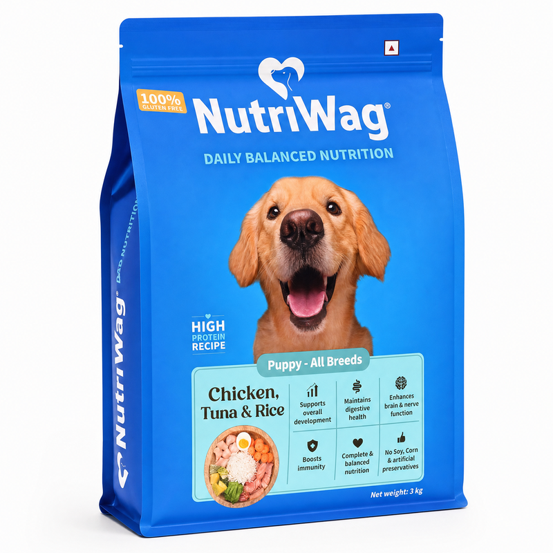 NutriWag Chicken, Tuna & Rice Dry Food For Puppy