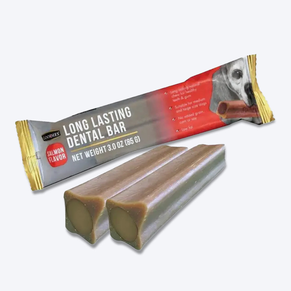 Goodies Salmon Long Lasting Dental Bar Treats For Dog - 85 gm