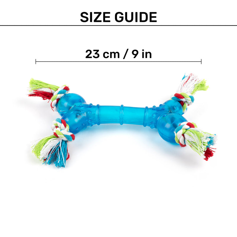 TLC Multi Material 4 Knot Rope Toy For Dog - Assorted - Heads Up For Tails
