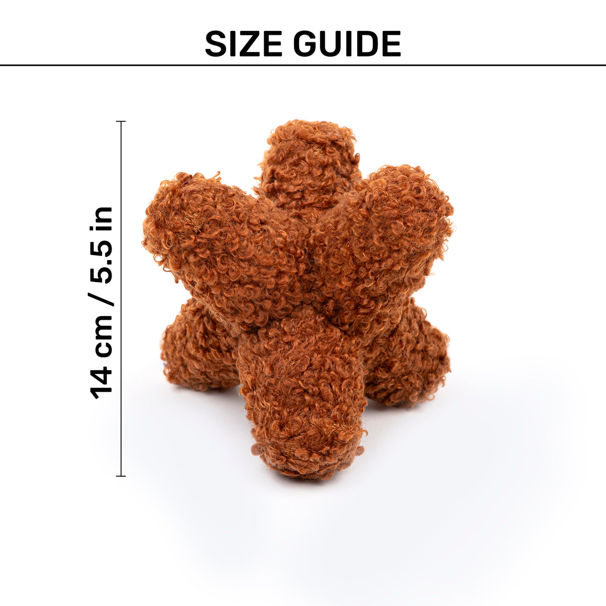 HUFT Super Star Plush Toy For Dog - Brown - Heads Up For Tails